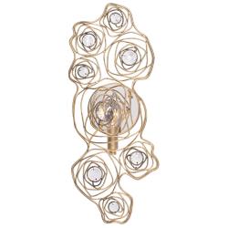 Ethereal Rose 1-Lt Sconce - Havana Gold Ombre/Polished Stainless Accents