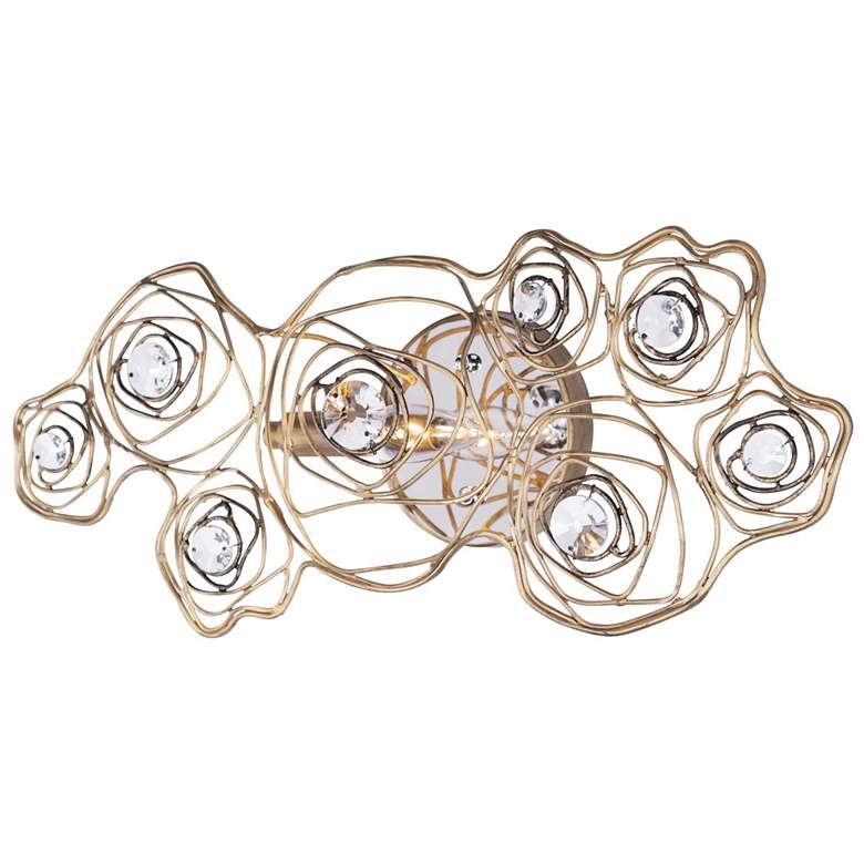 Image 3 Ethereal Rose 1-Lt Sconce - Havana Gold Ombre/Polished Stainless Accents more views