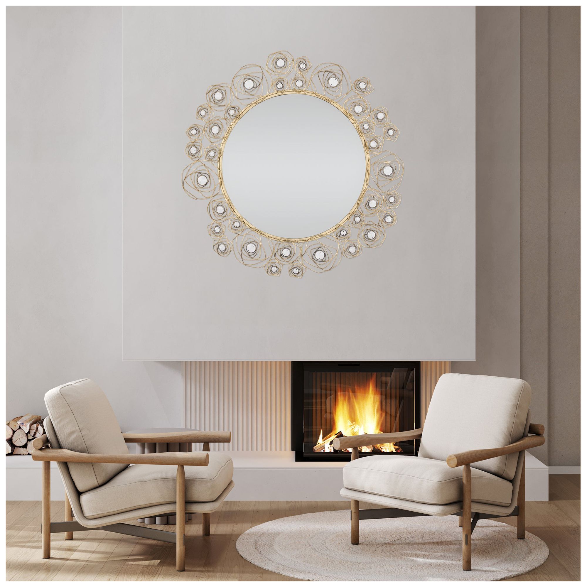 Image 5 Ethereal Rose 38-in Wall Mirror - Havana Gold Ombre more views