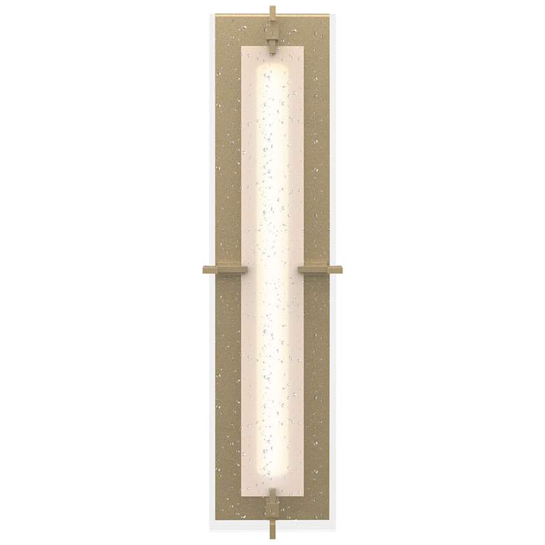 Image 1 Ethos Large LED Sconce - Gold - Seeded Clear Glass