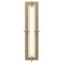 Ethos Large LED Sconce - Gold - Seeded Clear Glass