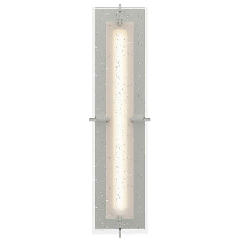 Image 1 Ethos Large LED Sconce - Sterling - Seeded Clear Glass