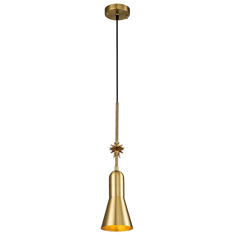 Image 1 Etoile Small Aged Brass Pendant