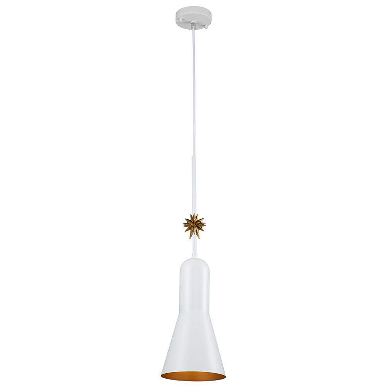 Image 1 Etoille Large White Pendant with Star
