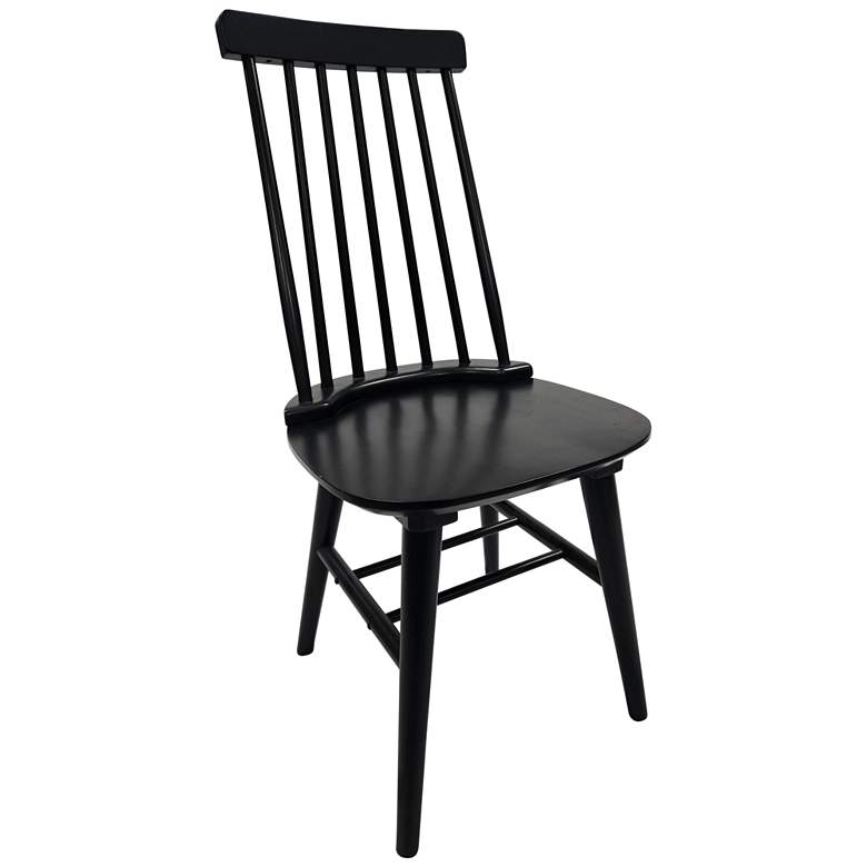 Image 1 Eton Antique Black Transitional Slat Dining Chair