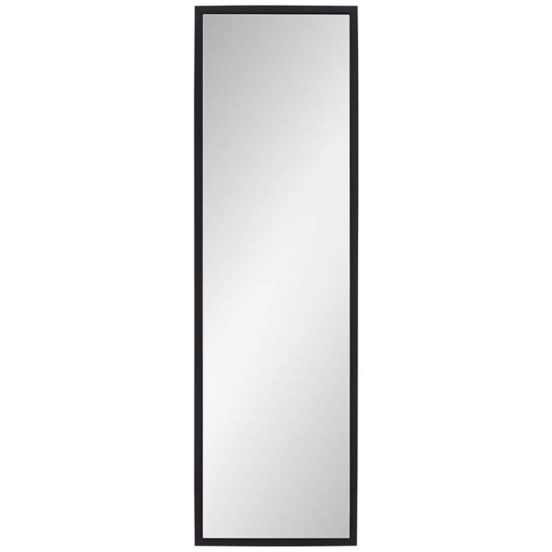 Image 1 Eton Black 18 inch x 60 inch Rectangular Thin Framed Wall Mirror