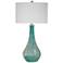 Eton Frosted Blue-Green Glass Table Lamp