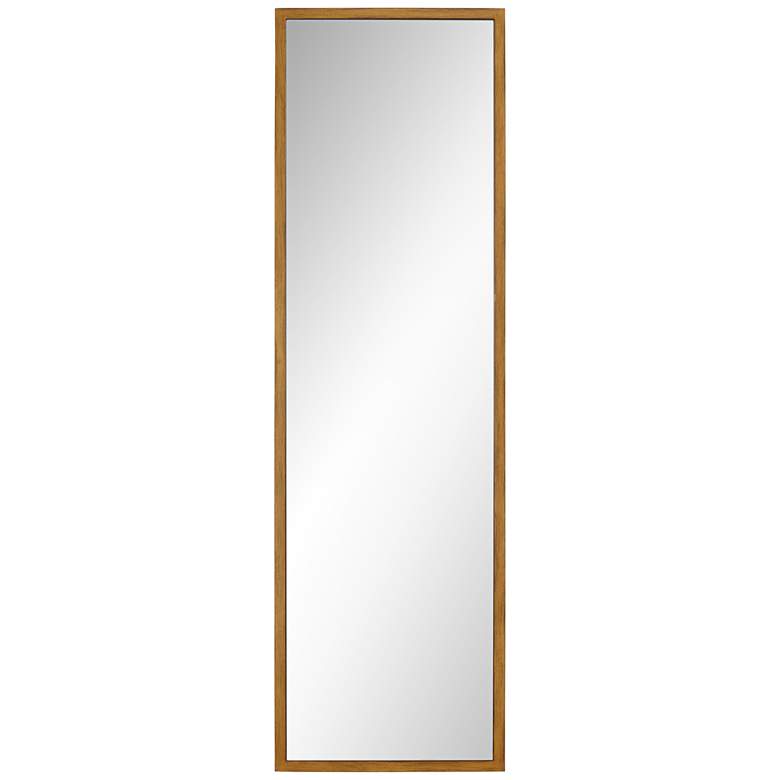 Image 1 Eton Gold 18 inch x 60 inch Rectangular Thin Framed Wall Mirror