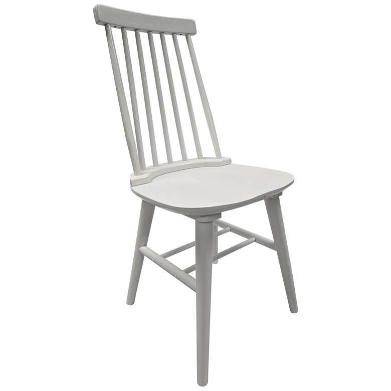 Image 1 Eton Pure White Transitional Slat Dining Chair