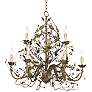 Etruscan Gold Vine and Crystal Chandelier in scene