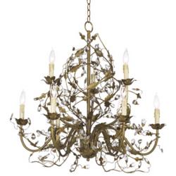 Etruscan Gold Vine and Crystal Chandelier