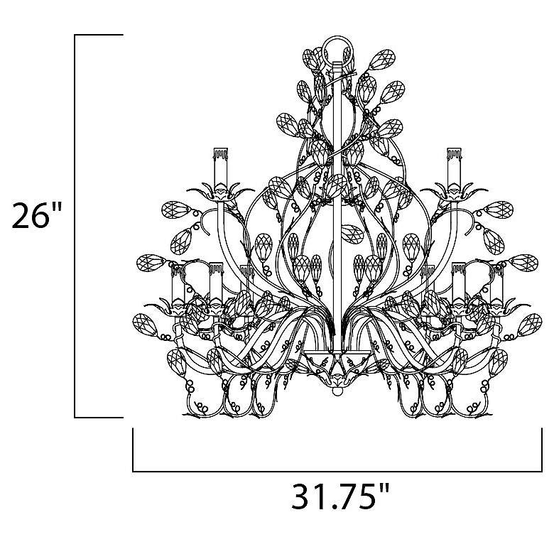Image 4 Etruscan Gold Vine and Crystal Chandelier more views