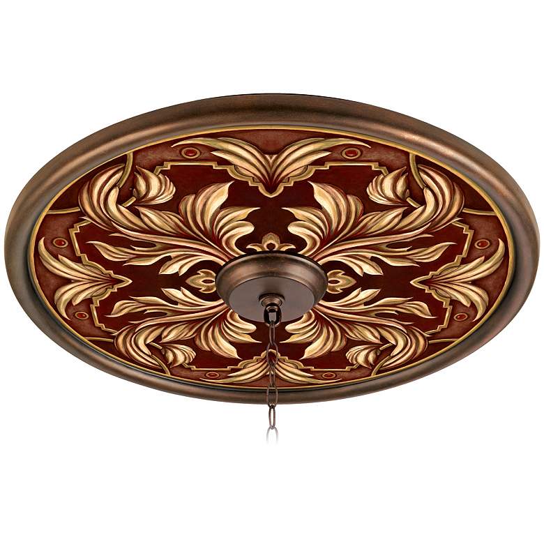 Image 1 Etruscan Wine 24 inch Giclee Bronze Ceiling Medallion