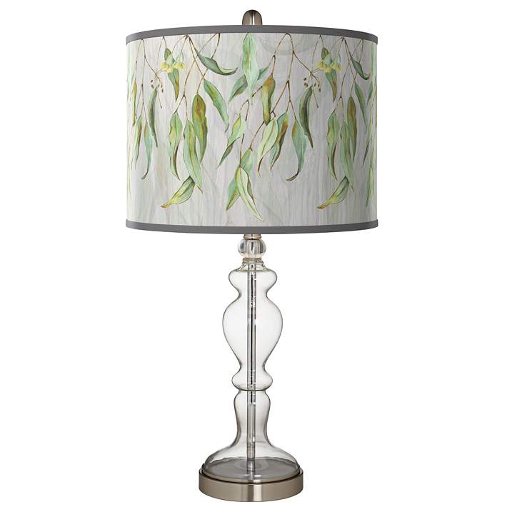 Giclee Glow Floral Spray Giclee Brushed Nickel Garth Floor Lamp with Print  Shade 