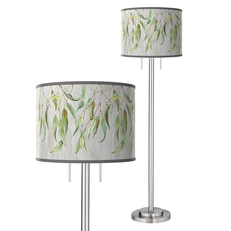 Image 1 Eucalyptus Giclee Brushed Nickel Garth Floor Lamp