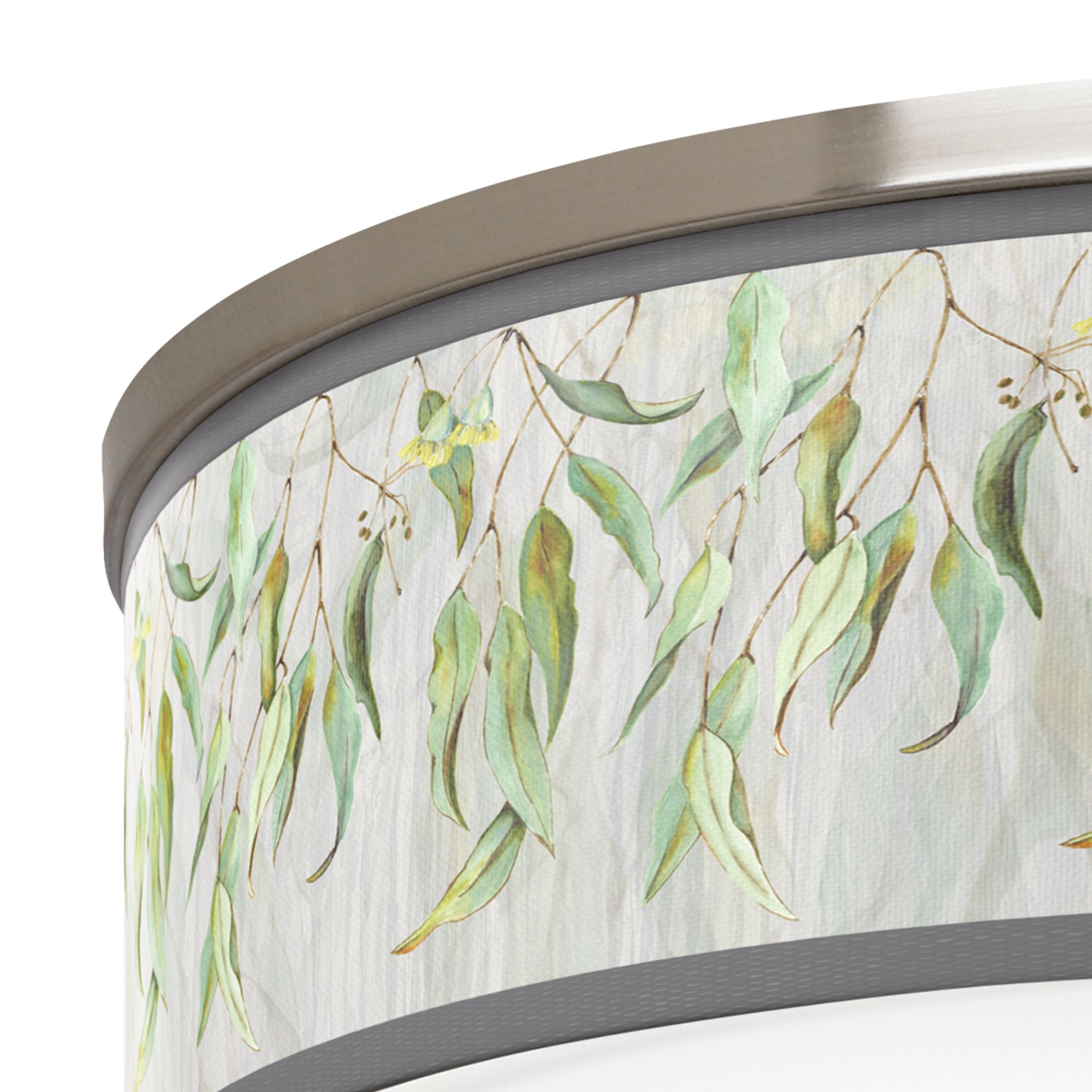 Image 2 Eucalyptus Giclee Nickel 20 1/4" Wide Ceiling Light more views