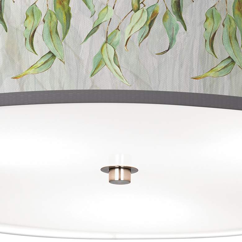 Image 3 Eucalyptus Giclee Nickel 20 1/4 inch Wide Ceiling Light more views