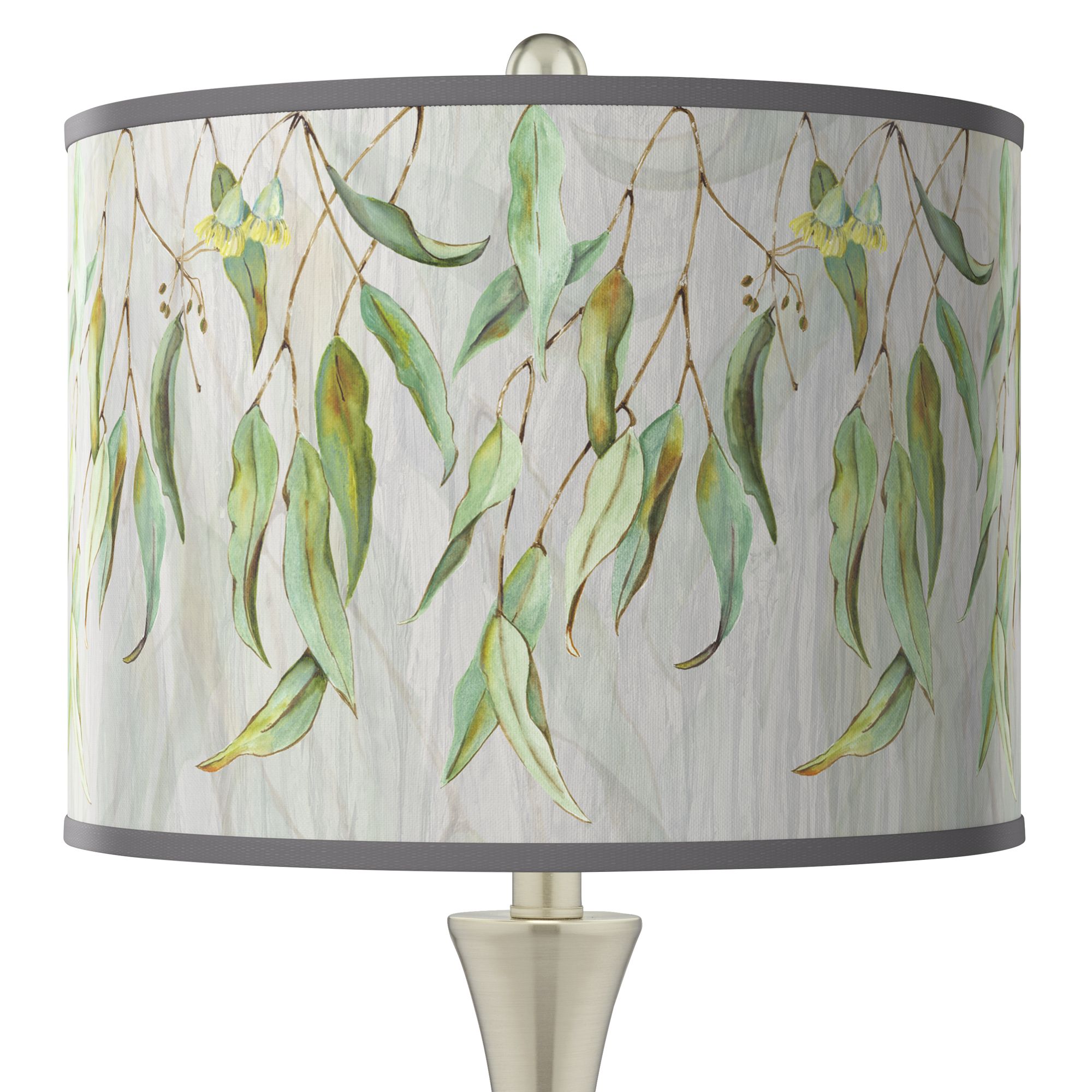 Image 2 Eucalyptus Trish 26 1/4"H Brushed Nickel Touch Table Lamps Set of 2 more views