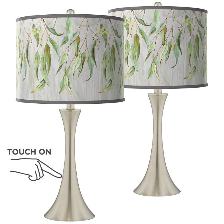 Image 1 Eucalyptus Trish Brushed Nickel Touch Table Lamps Set of 2