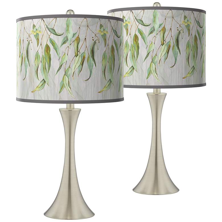 Image 1 Eucalyptus Trish Brushed Nickel Touch Table Lamps Set of 2