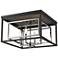 Euclid 15" Wide Matte Black and Chrome 4-Light Ceiling Light