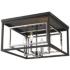 Euclid 15" Wide Matte Black and Chrome 4-Light Ceiling Light