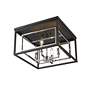 3_Euclid 15" Wide Matte Black and Chrome 4-Light Ceiling Light more views