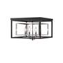4_Euclid 15" Wide Matte Black and Chrome 4-Light Ceiling Light more views