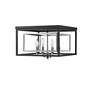 5_Euclid 15" Wide Matte Black and Chrome 4-Light Ceiling Light more views