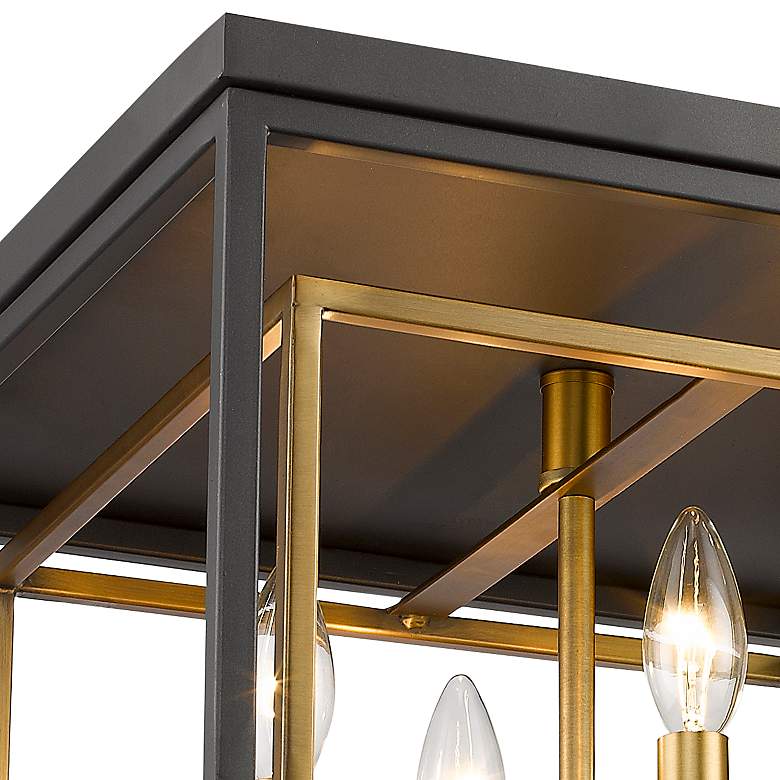Image 4 Euclid 15" Wide Olde Brass and Bronze 4-Light Ceiling Light more views