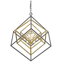 Euclid 29 1/2" Wide Olde Brass and Bronze 4-Light Chandelier