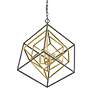 4_Euclid 29 1/2" Wide Olde Brass and Bronze 4-Light Chandelier more views