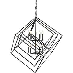 Euclid 41 1/2" Wide Matte Black 10-Light Chandelier