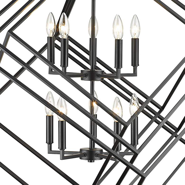 Image 4 Euclid 41 1/2" Wide Matte Black 10-Light Chandelier more views