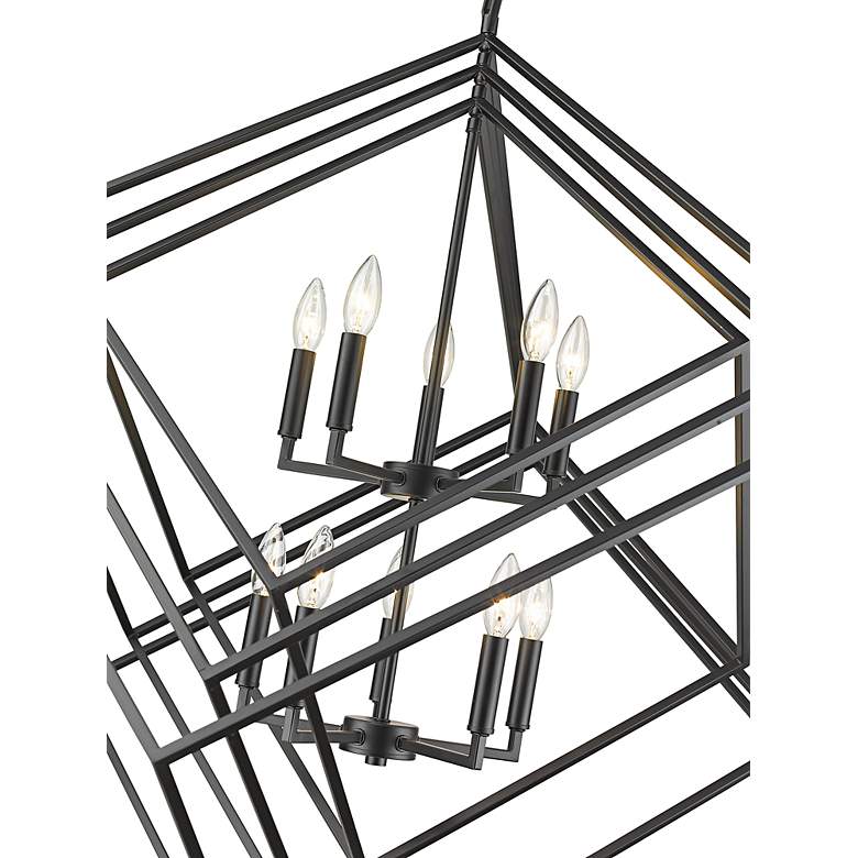 Image 5 Euclid 41 1/2" Wide Matte Black 10-Light Chandelier more views