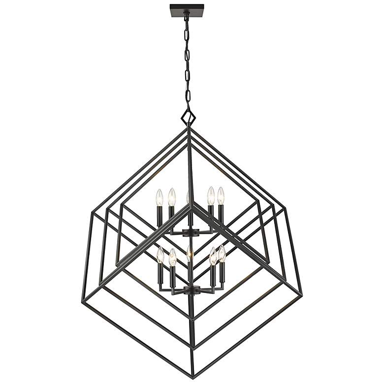 Image 6 Euclid 41 1/2" Wide Matte Black 10-Light Chandelier more views