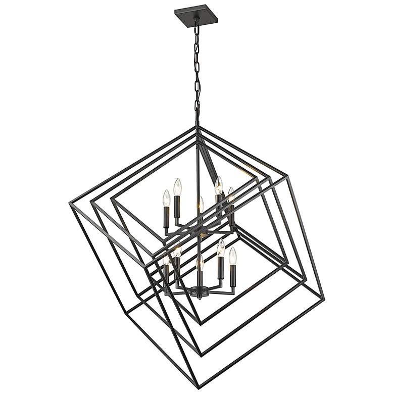 Image 7 Euclid 41 1/2" Wide Matte Black 10-Light Chandelier more views