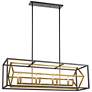 2_Euclid 44" Wide Bronze and Olde Brass 8-Light Linear Pendant