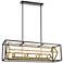 Euclid 44" Wide Bronze and Olde Brass 8-Light Linear Pendant
