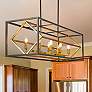 1_Euclid 44" Wide Bronze and Olde Brass 8-Light Linear Pendant