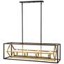 5_Euclid 44" Wide Bronze and Olde Brass 8-Light Linear Pendant more views