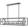 2_Euclid by Z-Lite Matte Black 10 Light Island Pendant