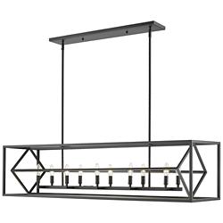 Euclid by Z-Lite Matte Black 10 Light Island Pendant