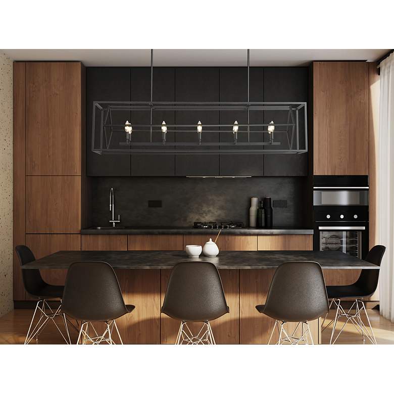 Image 3 Euclid by Z-Lite Matte Black 10 Light Island Pendant more views