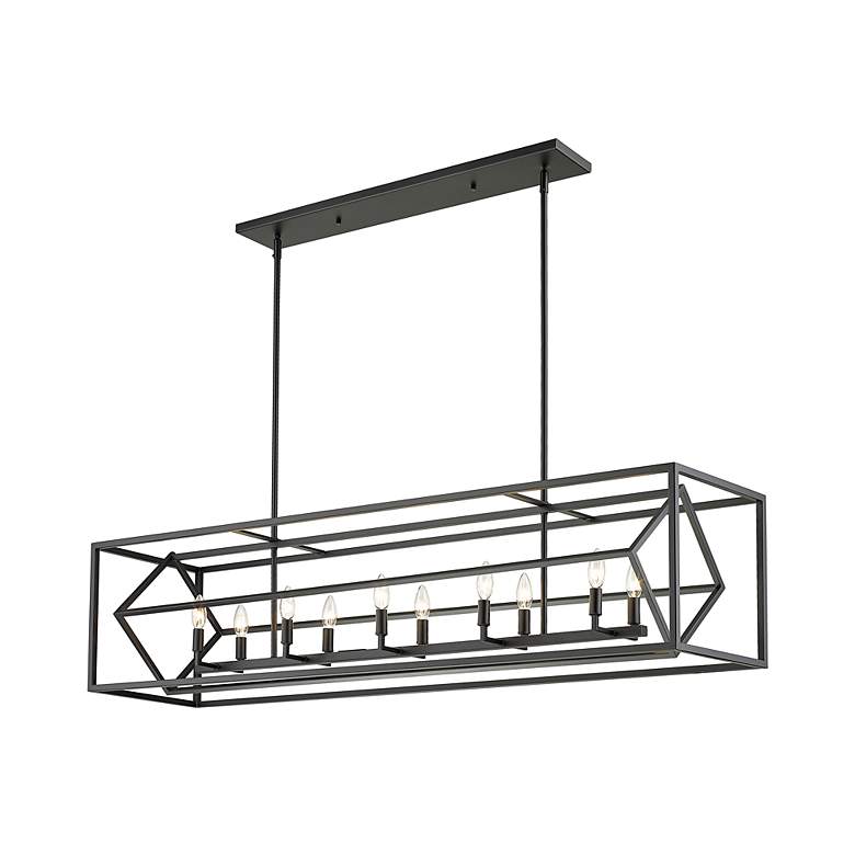 Image 5 Euclid by Z-Lite Matte Black 10 Light Island Pendant more views
