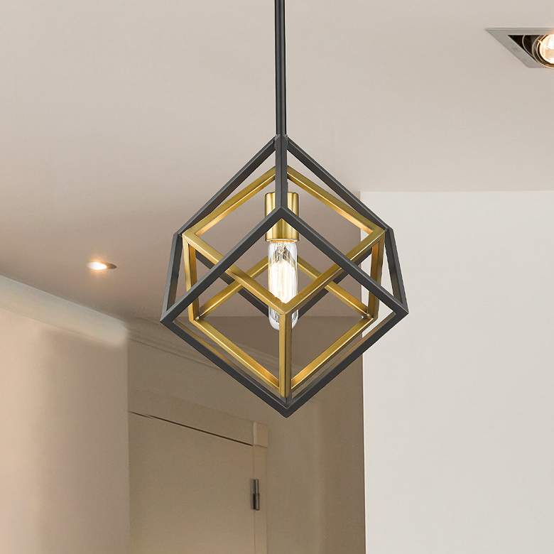 Image 1 Euclid by Z-Lite Olde Brass + Bronze 1 Light Mini Pendant