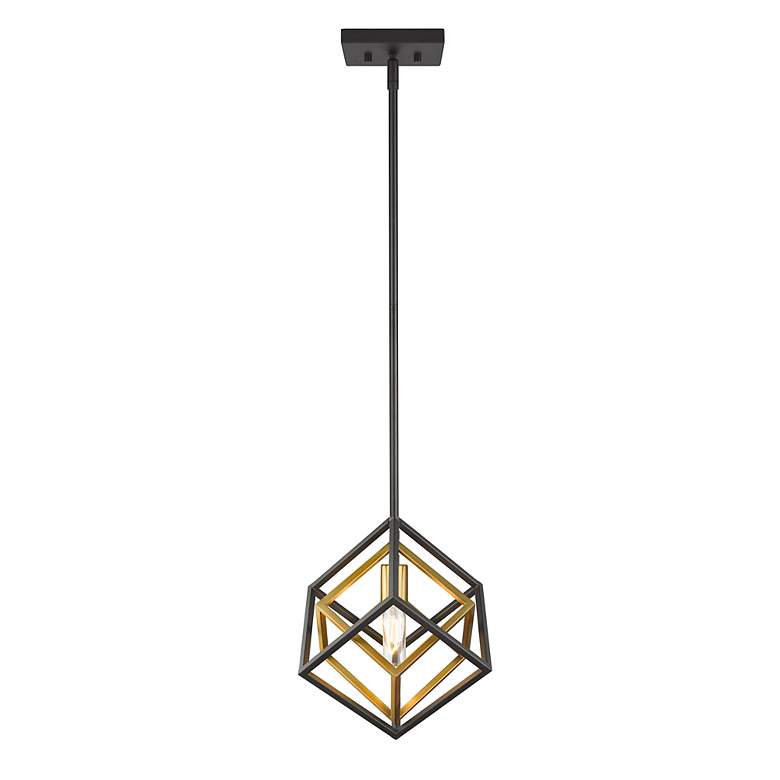 Image 7 Euclid by Z-Lite Olde Brass + Bronze 1 Light Mini Pendant more views