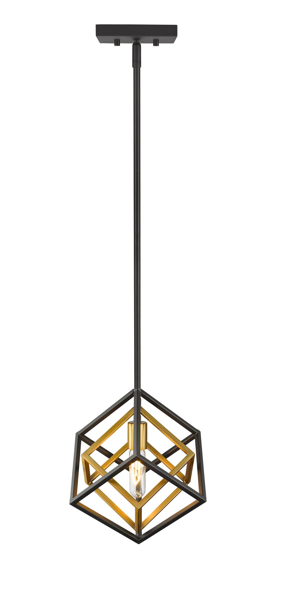 Image 6 Euclid by Z-Lite Olde Brass + Bronze 12 inch 1 Light Mini Pendant more views