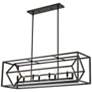 5_Euclide 44" Wide Matte Black 8-Light Linear Chandelier more views