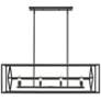 6_Euclide 44" Wide Matte Black 8-Light Linear Chandelier more views